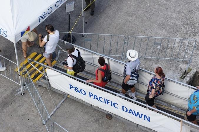 P&O Cruises Passengers Return to Port Vila