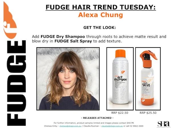  Fudge Hair Trend Tuesday / Alexa Chung