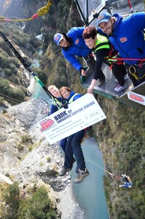 Shotover Canyon Swing swings into action raising funds for Victim Support