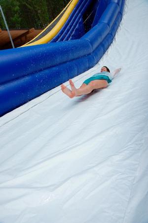 Fun, laughter, speed and lots of water marked the opening of the Trippo Slide at Tekapo Springs today
