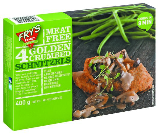 Open up a range of nutritious meal options with Fry's Family Golden-Crumbed Schnitzels!
