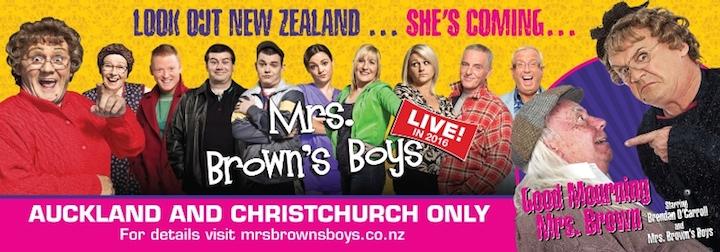 Agnes Brown and the cast of Mrs. Brown's Boys Head to New Zealand