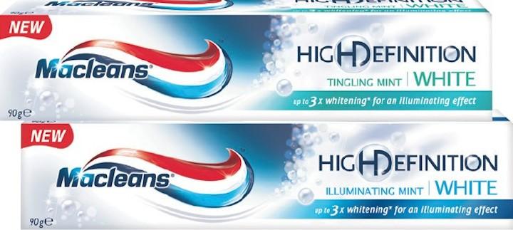 Illuminate your smile with the new Macleans® High DefinitionTM White range