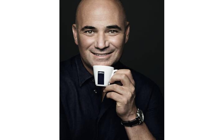Andre Agassi Returns To The Australian Open With Lavazza
