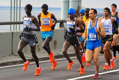 New York City Marathon Winners Wilson Kipsang and Mary Keitany support for Cancer