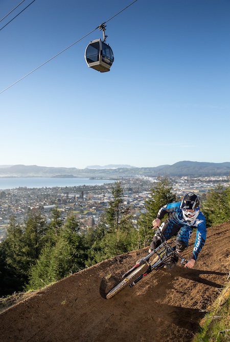 Test your limits at the Skyline Rotorua Mountain Bike Gravity Park.  Credit: Skyline Mountain Bike Gravity Park.