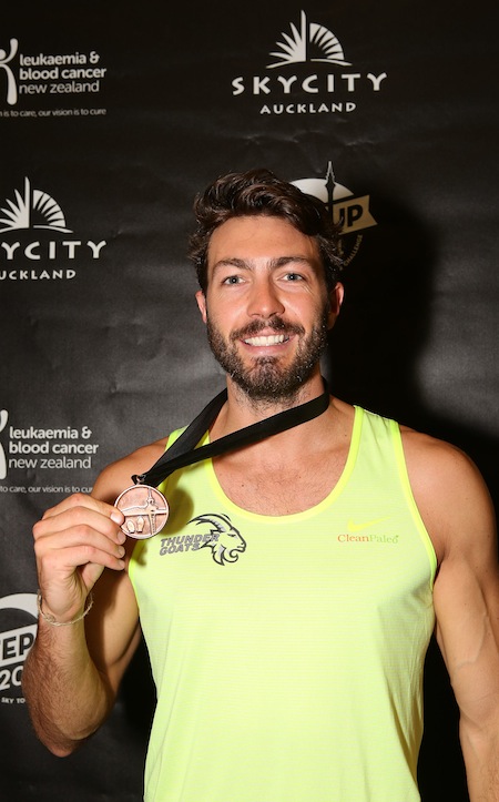 The Bachelor's Arthur Green was the third fastest man up the Sky Tower in the 2014 Corporate Sky Tower Stair Challenge.  