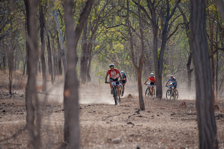 Cory Wallace, Milton Ramos, Greg Saw and Ramses Bekkenk, the chasers in today's dusty and hot conditions. Credit: Kenneth Lorentsen.