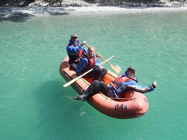  Locals enjoy the scenery while funyaking