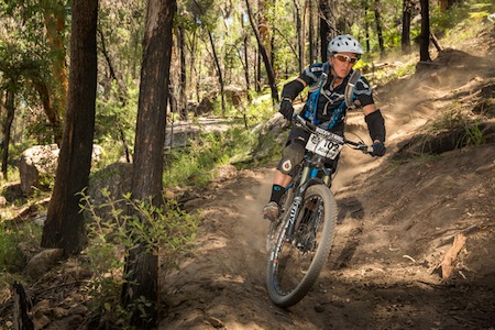 Joanne Fox, trail builder and winner at Del Rio, now on equal points with Vanessa Thompson ahead of round three.