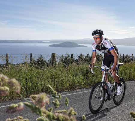 Rotorua mountain biker, Dirk Peters, hits the road.  Credit: Nick Lambert, Zero Seven.