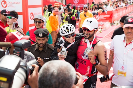 Shaikh Nasser carries Ghanim across the finish line.  Credit:  Sascha Deforth.