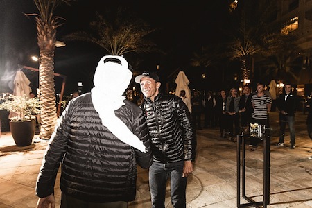 Shaikh Nasser appoints Chris McCormack with a handshake.  Credit: Sascha Deforth.