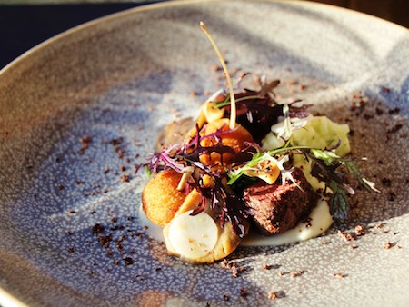  The stunning Wild Hare Loin and Confit Leg dish.