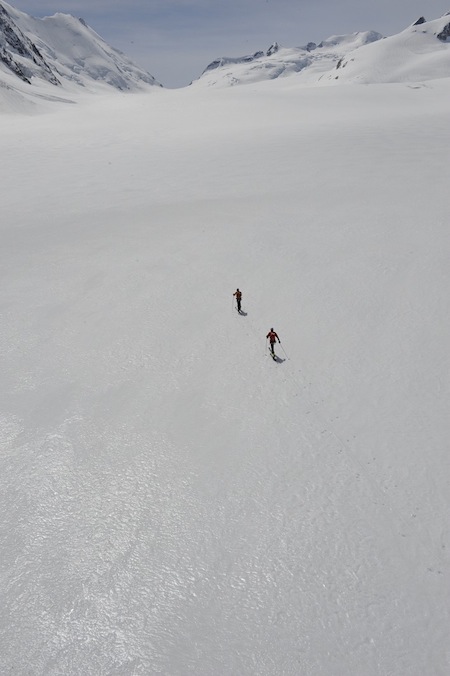 Extreme ski climbing