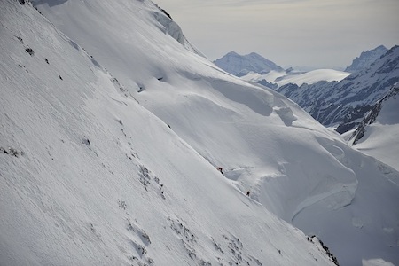 Extreme ski climbing